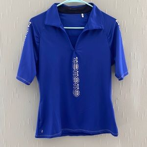 Lopez ladies size small collared shirt.  Silky material.  Like new condition.